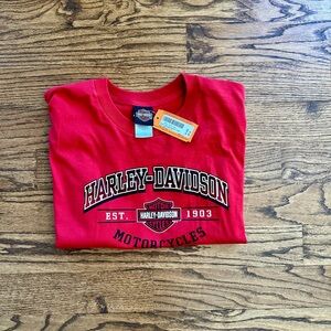 Harley-Davidson Bold Red Sleeveless Tee NWT